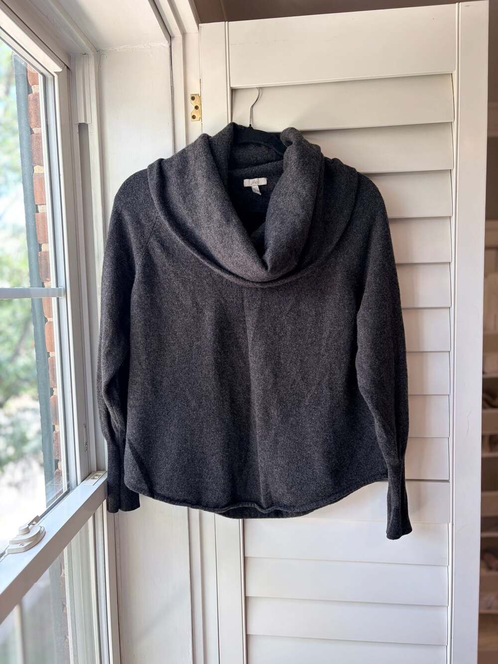 Joie Cashmere Cowl Neck Sweater Y2K Boxy Crop Slouch SzXS-M